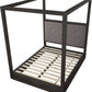Oxford King-Size Canopy Bed in Dolphin