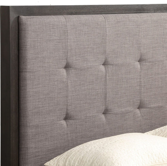 Oxford King-Size Platform Bed in Dolphin