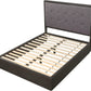Oxford King-Size Platform Bed in Dolphin