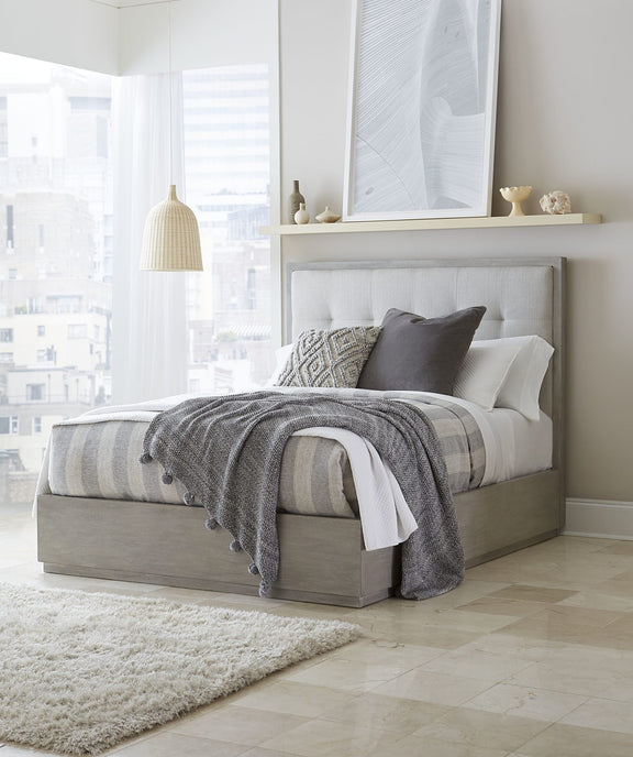 Oxford Platform Bed in Mineral
