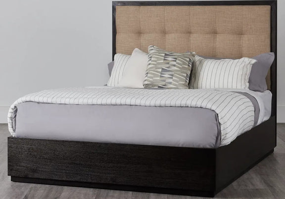 Oxford King-Size Platform Bed in Dolphin