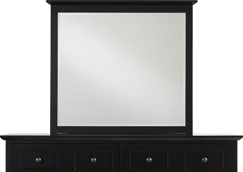 Paragon Beveled Glass Mirror in Black