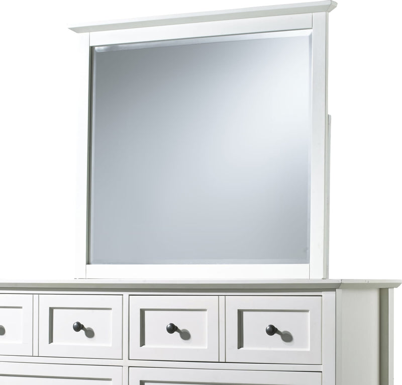 Paragon Beveled Glass Mirror in White