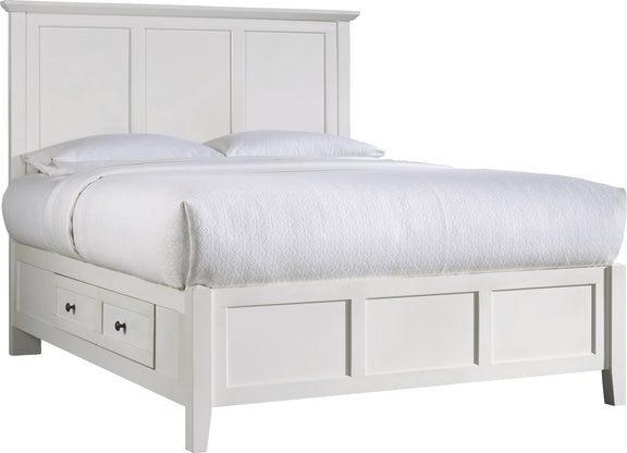 Paragon California King-size Four Drawer Storage Bed in White
