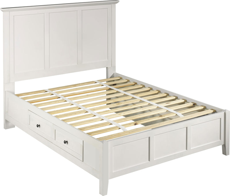 Paragon California King-size Four Drawer Storage Bed in White