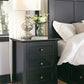 Paragon Three-Drawer Nightstand in Black