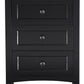 Paragon Three-Drawer Nightstand in Black