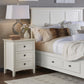 Paragon Three Drawer Nightstand in White