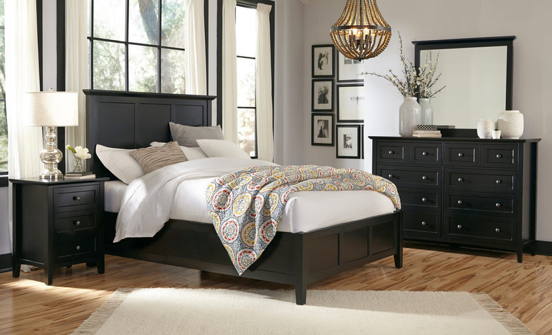 Paragon California King-size Panel Bed in Black