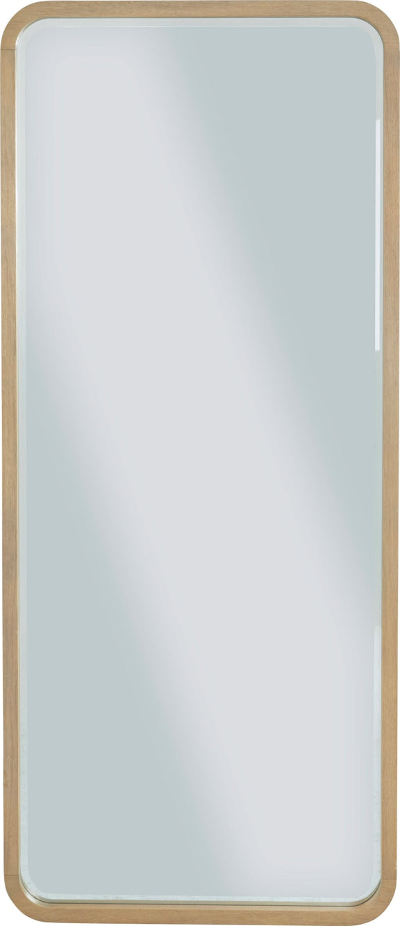 Penny Beveled Glass Floor Mirror in Buff Cream