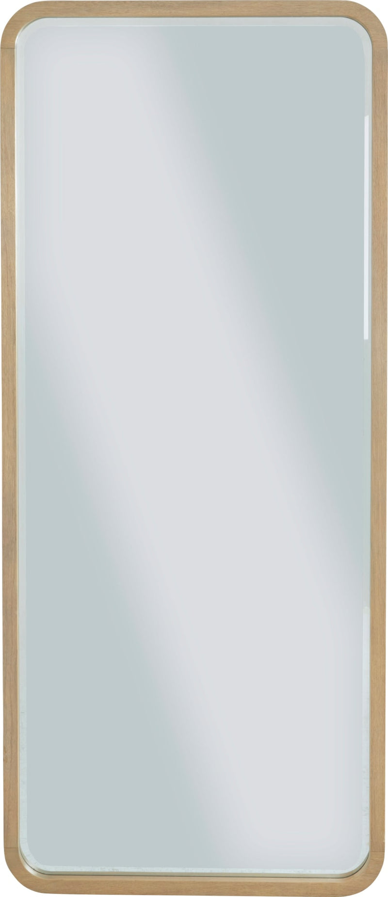 Penny Beveled Glass Floor Mirror in Buff Cream