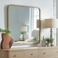 Penny Beveled Glass Wall or Dresser Mirror in Buff Cream