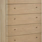 Penny Five Drawer White Ash Chest in Buff Cream