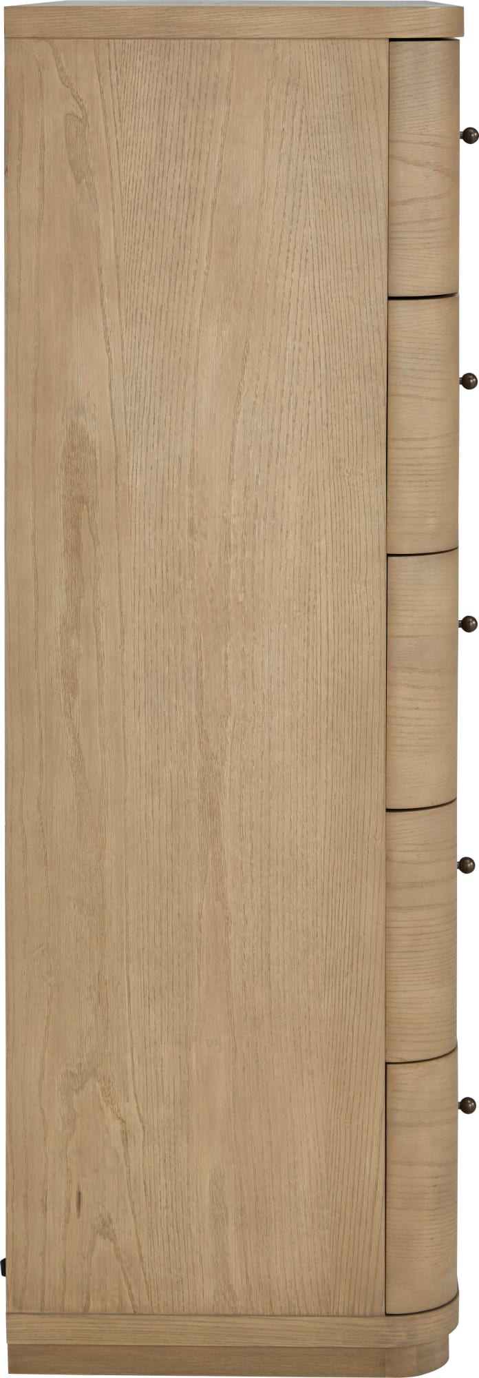 Penny Five Drawer White Ash Chest in Buff Cream