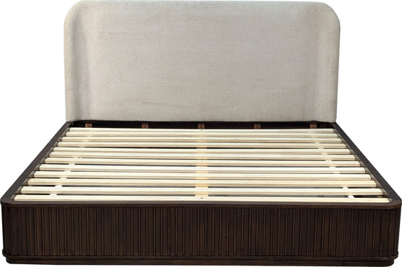 Penny Fluted QN Bed - Ch Ms