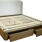 Penny QN Strg Bed - Buff Cream