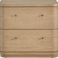 Penny Two Drawer White Ash Nightstand in Buff Cream