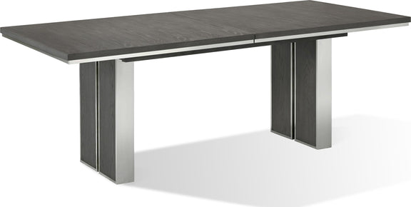 Plata Extension Dining Table in Thunder Grey