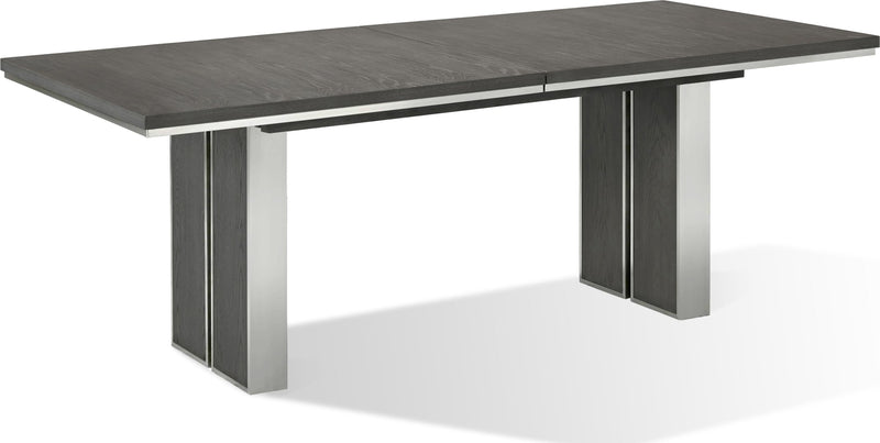 Plata Extension Dining Table in Thunder Grey