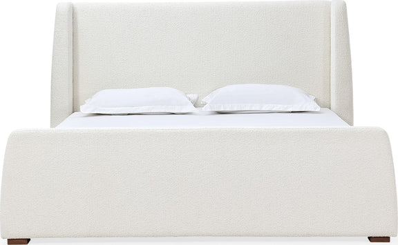Presley Upholstered Wingback Platform Bed in Cottage Cheese Boucle (2026)