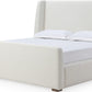 Presley Upholstered Wingback Platform Bed in Cottage Cheese Boucle (2026)