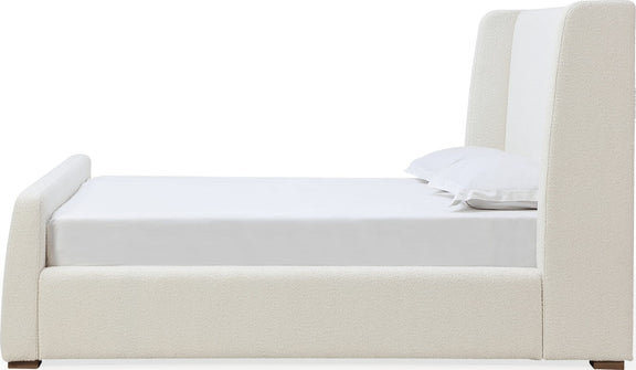 Presley Upholstered Wingback Platform Bed in Cottage Cheese Boucle (2026)