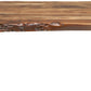 Reese Live Edge Solid Wood Metal Leg Coffee Table in Natural Acacia