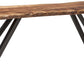Reese Live Edge Solid Wood Metal Leg Console Table in Natural Acacia