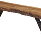 Reese Live Edge Solid Wood Metal Leg Dining Bench in Natural Acacia