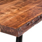 Reese Live Edge Solid Wood Metal Leg Dining Bench in Natural Acacia