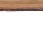 Reese Live Edge Solid Wood Metal Leg Dining Table in Natural Acacia