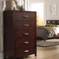 Riva Five Drawer Chest in Chocolate Brown (2024)