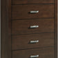 Riva Five Drawer Chest in Chocolate Brown (2024)