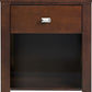 Riva One Drawer Nightstand in Chocolate Brown