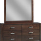 Riva Six Drawer Dresser in Chocolate Brown (2024)