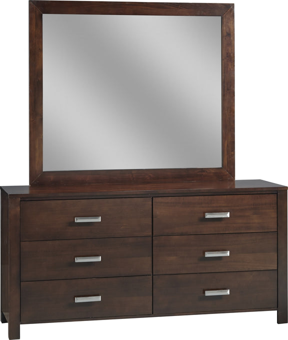 Riva Six Drawer Dresser in Chocolate Brown (2024)