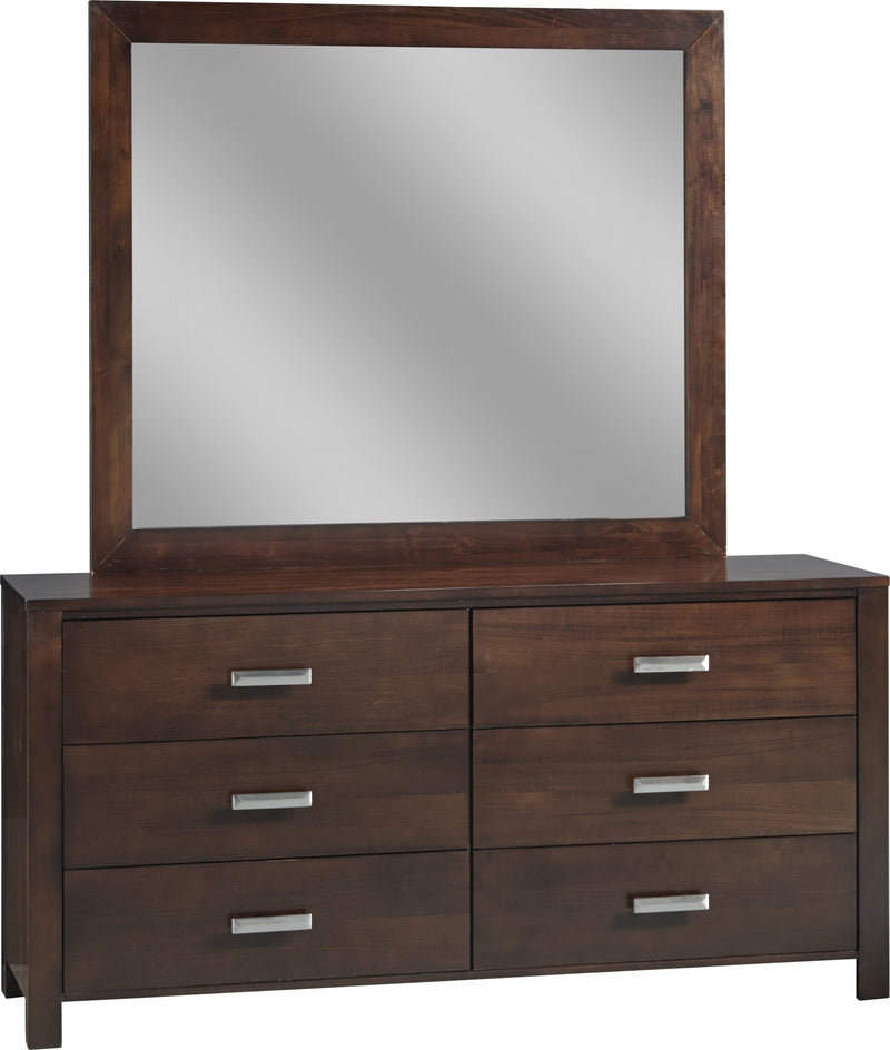 Riva Six Drawer Dresser in Chocolate Brown (2024)
