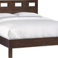 Riva King-size Platform Bed in Chocolate Brown