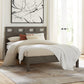 Riva King-size Platform Bed in Sharkskin