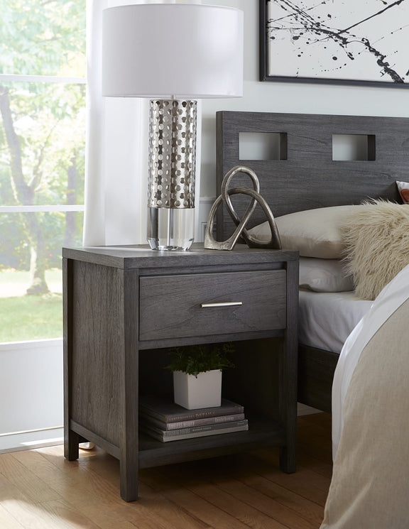 Riva Full-size Platform Bed in Sharkskin
