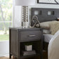Riva Queen-size Platform Bed in Sharkskin