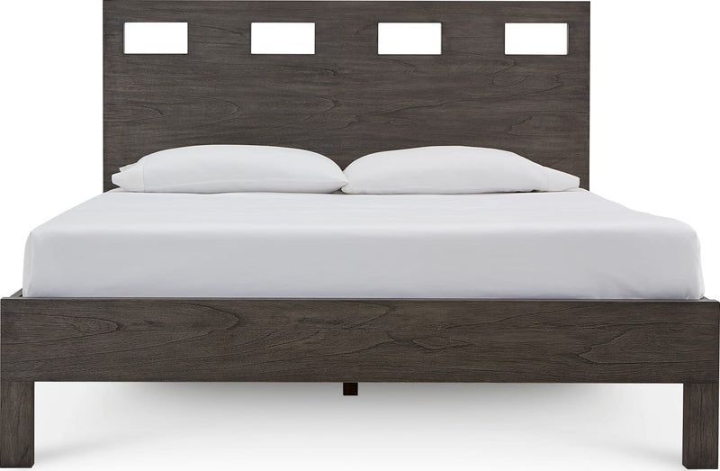 Riva Full-size Platform Bed in Sharkskin