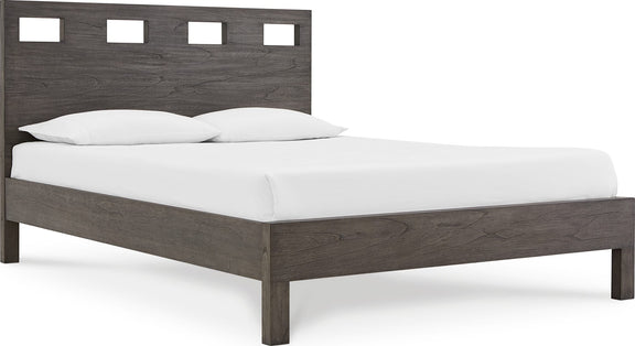 Riva Full-size Platform Bed in Sharkskin