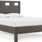 Riva Queen-size Platform Bed in Sharkskin