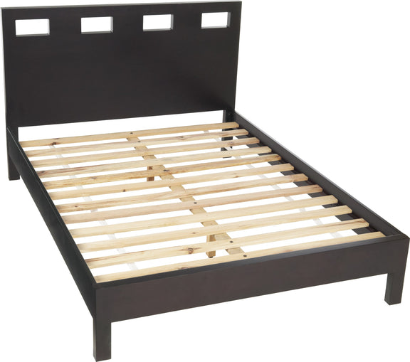 Nevis Full Size Riva Platform Bed in Espresso