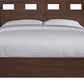 Riva California King-size Platform Storage Bed in Chocolate Brown