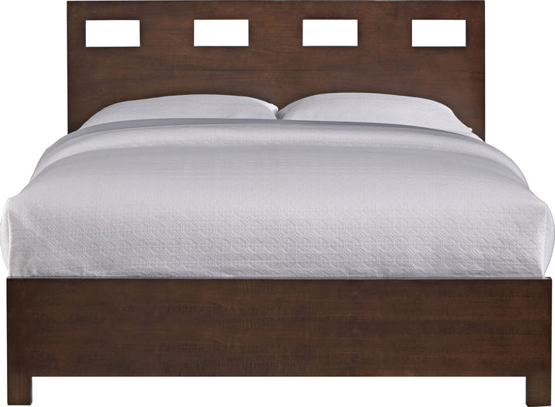 Riva Queen-size Platform Storage Bed in Chocolate Brown