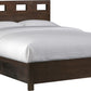 Riva Full-size Platform Storage Bed in Chocolate Brown