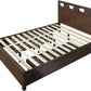 Riva King-size Platform Storage Bed in Chocolate Brown