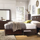 Riva Full-size Platform Storage Bed in Chocolate Brown